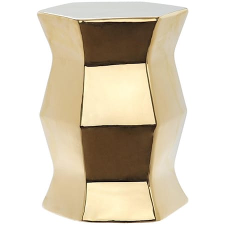 Safavieh 17 x 12 x 12 in. Modern Hexagon Garden Stool, Gold ACS4542F